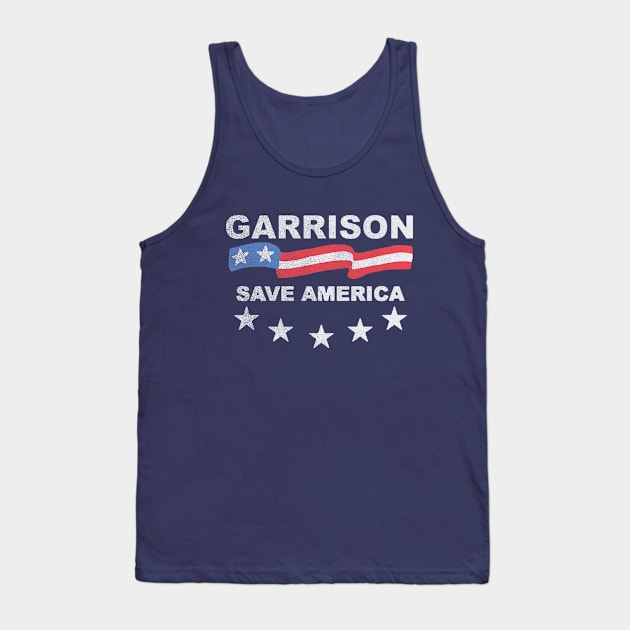 GARRISON SAVE AMERICA Tank Top by Clobberbox